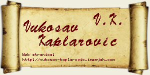 Vukosav Kaplarović vizit kartica